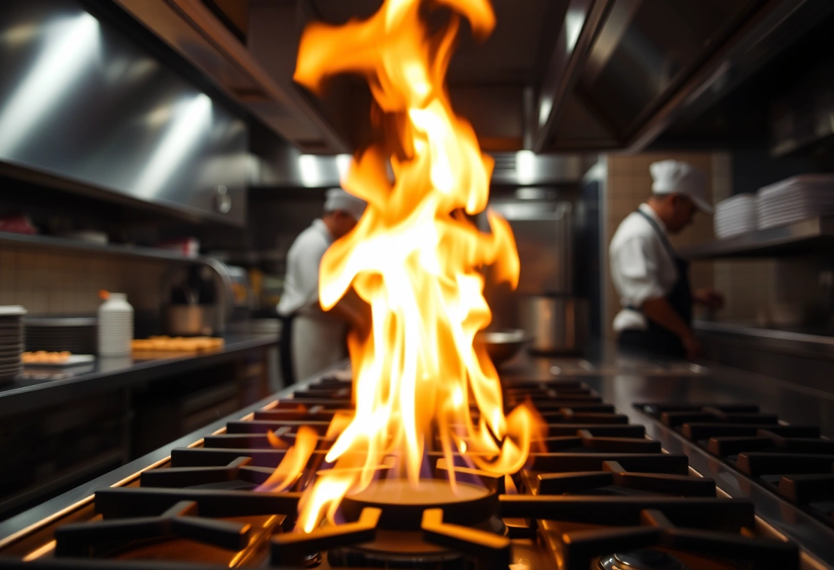 The open kitchen at Ember and Vine